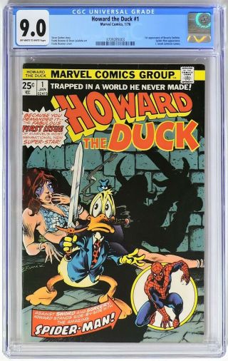 E152 Howard The Duck 1 Marvel Cgc 9.  0 Vf/nm 1976 1st Howard The Duck Solo Title
