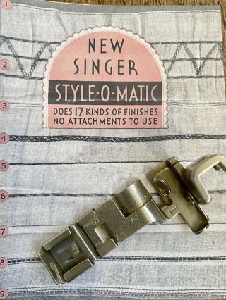 Simanco 121095 Singer Style - O - Matic Foot Fits Featherweight Complete & Rare