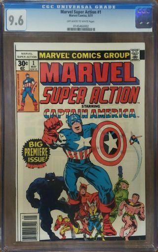 Marvel Action 1 Cgc 9.  6 Captain America Black Panther Marvel 1977