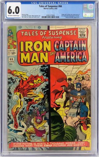 Marvel Comics Tales Of Suspense 66 Cgc 6.  0 1st Silver Age Red Skull Kirby 1965