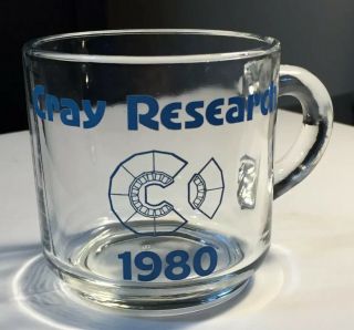 Cray Research Inc.  Mug Cup Vintage Supercomputer Glass Coffee Tea 1980