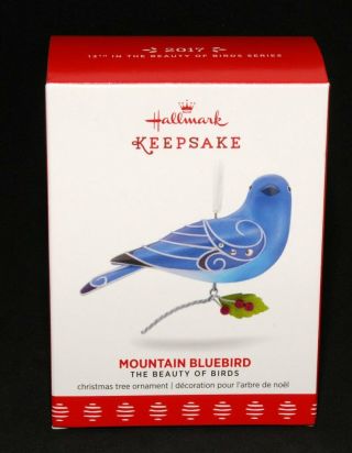 Hallmark Ornament 2017 Beauty Of Birds 13 In Series Mountain Bluebird