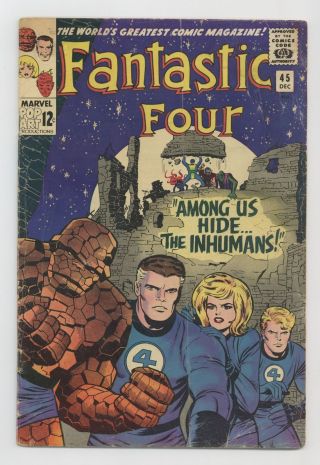 Fantastic Four 45 Gd 2.  0 1965 1st App.  Inhumans