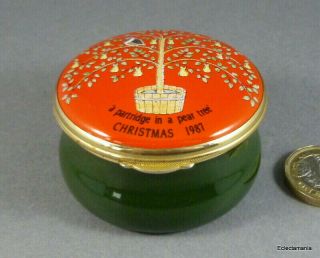 Wedgwood Enamel Trinket Box - Christmas 1987 - A Partridge in a Pear Tree 2
