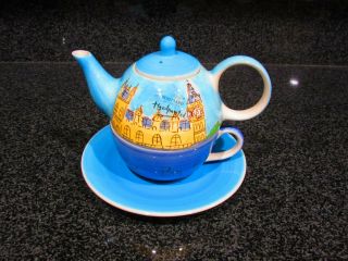 Vintage Whittard Of Chelsea,  Hand - Painted Scenes Of London 3 Piece Teapot Set,