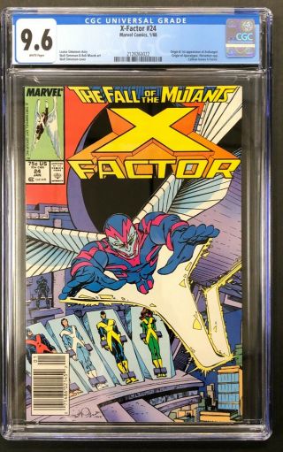 X - Factor (1986) 24 Cgc 9.  6 Barcode White Pages 1st App Archangel (2128263022)