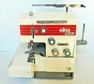 Vintage Elna Lock L4 Overlocker Serger Machine Electric Sewing Switzerland