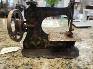 Vintage Childs Toy Sewing Machine Germany Black Color
