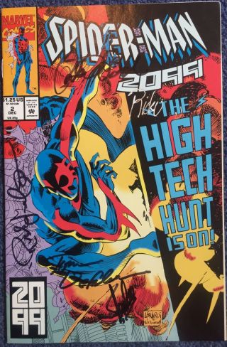 Spider - Man 2099 2 - Signed Stan Lee - Peter David - Defalco - Leonardi - Parker - Nm - 1992