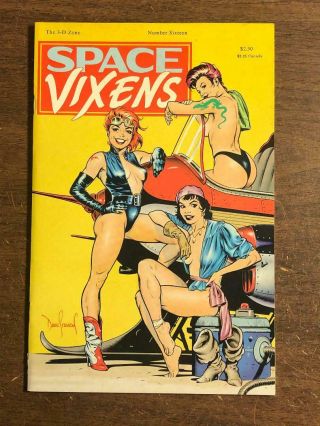 Space Vixens 16 Dave Stevens 1989 3d Comic With Glasses Attached