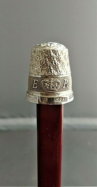 Queen Elizabeth Ii Coronation Sterling Silver Thimble Henry Griffith & Sons