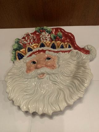 Ff Fitz And Floyd Classics Christmas Court Decorative Plate - Santa Claus
