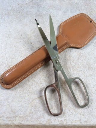 As Italy Scissors Solingen Germany Leather Sheath Italian Tool