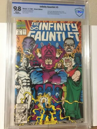 The Infinity Gauntlet 5 Cbcs 9.  8 White Galactus Thanos Silver Surfer