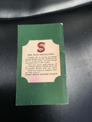 Vintage Singer Sewing Machine Instruction Book For Model 201 - 2 2