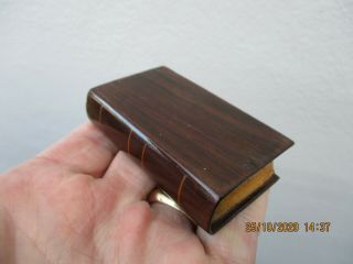 A Victorian Inlaid Mahogany Book Design Sewing Needle Case C1880