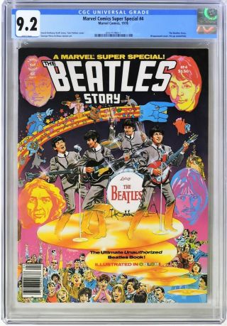S527.  Marvel Comics Special 4 Marvel Cgc 9.  2 Nm - (1978) The Beatles Story
