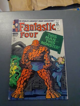 1966 Marvel: Fantastic Four 51 X G/vg
