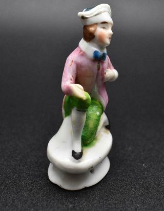 Rare German Porcelain Kneeling Male Half Doll - Germany 15949 - Period Costume 2