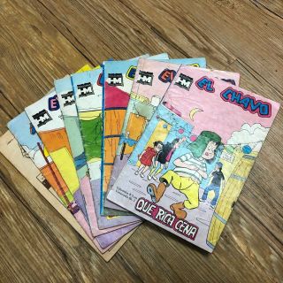 Vintage El Chavo Comic Book Set Of 8 - Spanish Rare 1976 - 77 Colombia