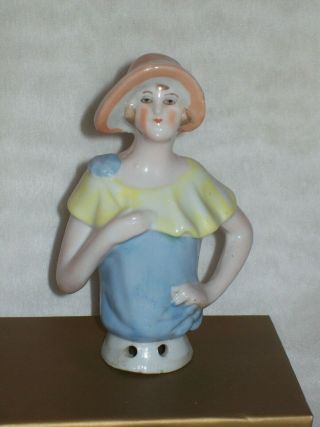 Vintage Porcelain Half Doll Flapper (24)