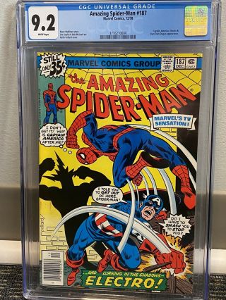 The Spider - Man 187 Cgc 9.  2 White Pages (dec 1978,  Marvel)