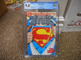 Man Of Steel 1 Cgc 9.  8 Dc 1986 The Superman White Pgs Nm John Byrne Special
