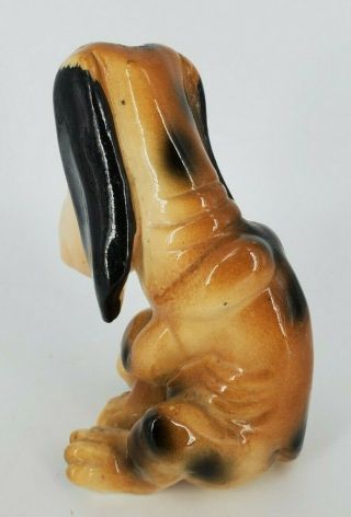 VINTAGE Ceramic Hound Dog Figurine Mopey/Sad/Crying Hand Crafted & Painted JAPAN 3