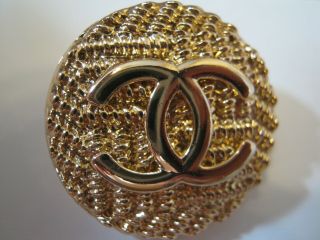 Chanel 2 Buttons Gold Tone 23mm,  Metal 2