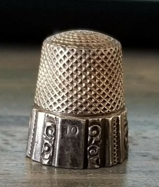 Two Antique Sterling Thimbles From The Early 1900 