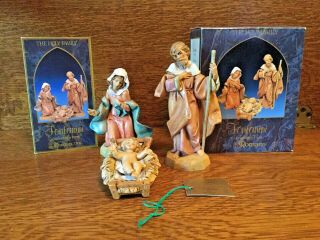 1992 Fontanini The Holy Family 3 Piece 5 " Heirloom Nativity Christmas Holiday