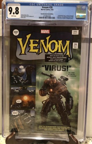 Venom 26 Cgc 9.  8 Skan Variant,  Tales Of Suspense 39 Homage 1st App Of Virus