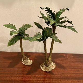 Rare Department 56 Neapolitan Palm Trees Small Set Of 2 Adjustable Palm Fronds