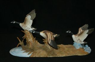 Flying Canadian Geese Porcelain Figure 6638 Andrea By Sadek Japan Vintage