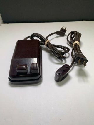 Singer 301a 401a Brown Sewing Machine 2 Prong Motor Foot Controller & Power Cord