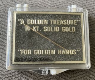Vintage 14k Gold Sewing Needle A Golden Treasure For Golden Hands
