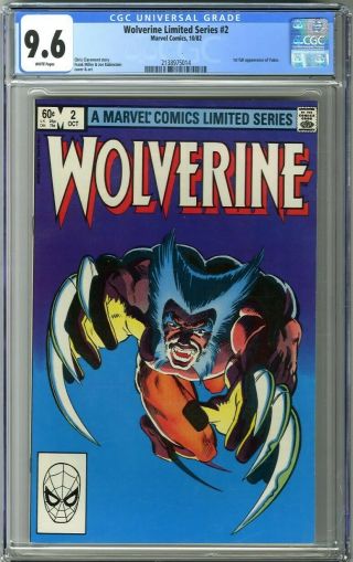 Wolverine Limited Series 2 (1982) Cgc 9.  6 White Pages