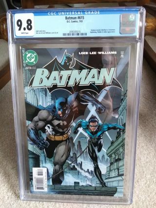 Batman 615 Cgc 9.  8 Jim Lee Reveals Identity To Catwoman Nightwing Case