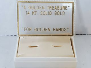 14k Gold Sewing Needle A Golden Treasure " For Golden Hands " Seamstress