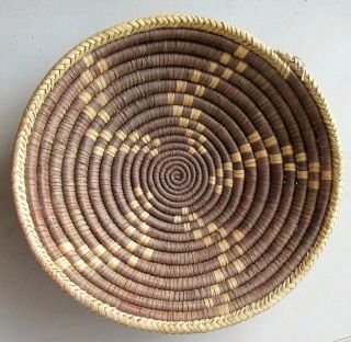 Vintage Handwoven Stacked Grass Coil Basket/bowl Southwestern Design No History