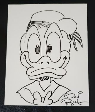 Don Rosa Art Sketch Donald Duck Disney