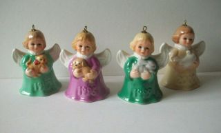 Goebel Angel Bell Ornaments 1996 1997 1999 2000 With Animals