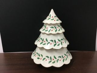 Lenox Holiday Archives Christmas Tree Cookie Jar No Box