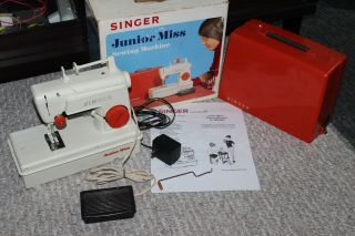 Singer Junior Miss Sewing Machine 67 - B - 24 & Power Supply - Serviced