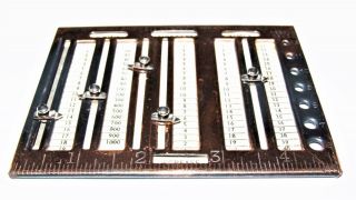Vintage M P HANDY Guide KNITTING & CROCHET NEEDLE Gauge & Row COUNTER CALCULATOR 3