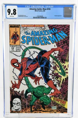 Spider - Man 318 1989 Cgc Graded 9.  8 Scorpion Todd Mcfarlane Cover,  Art