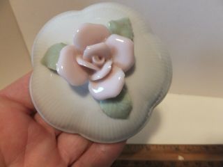 Vintage Music Box Flower On Top Fine Porcelain By Heritage House 