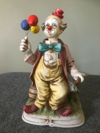 Waco Melody In Motion Vintage Clown Figurine - Music Box
