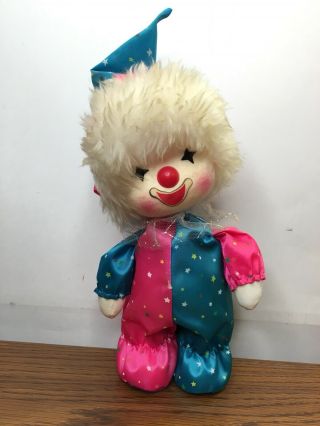 Vintage Clown Musical Wind Up Toy Moving Head Poter 1986