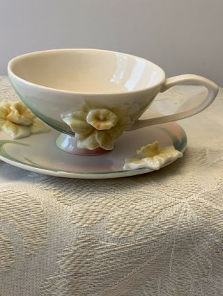 Franz 2 Piece Porcelain Demi Tasse Tea Cup Set Htf